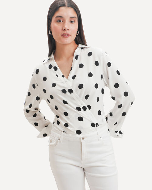 Camisa Beige Estampada