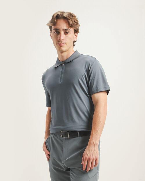 Polo Gris Manga Corta