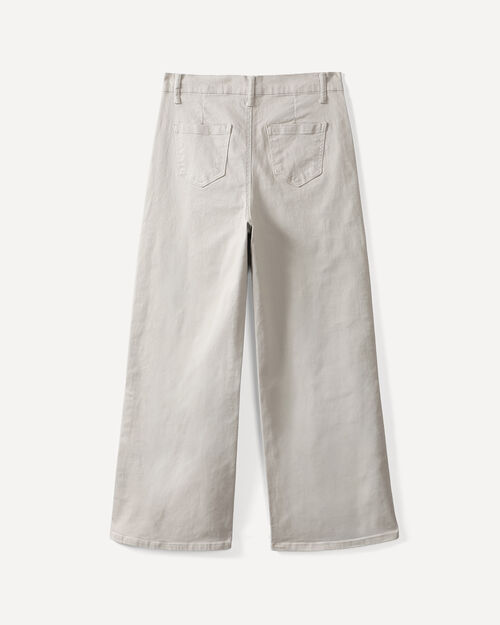 Pantal&oacute;n Beige Wide Leg