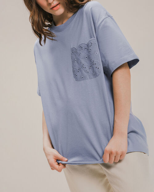 Playera Azul Bolsillo