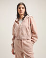 Sudadera Blanca Abierta,ROSA PALIDO