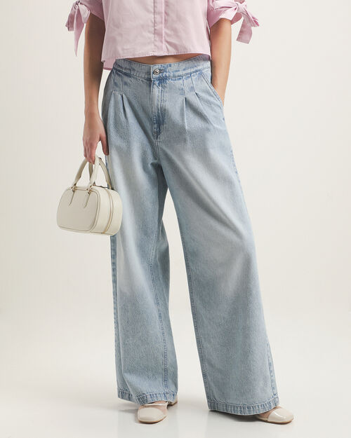 Jeans Fit Wide Leg Pinzas