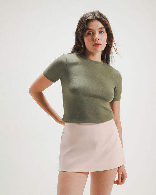 Top Verde Manga Corta