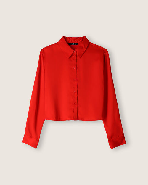 Camisa Satín Roja