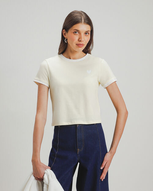 Playera Amarilla Ringer