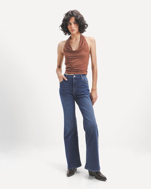 Jeans Flare Efecto Lavado