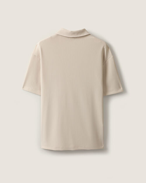 Polo Beige Textura Rib
