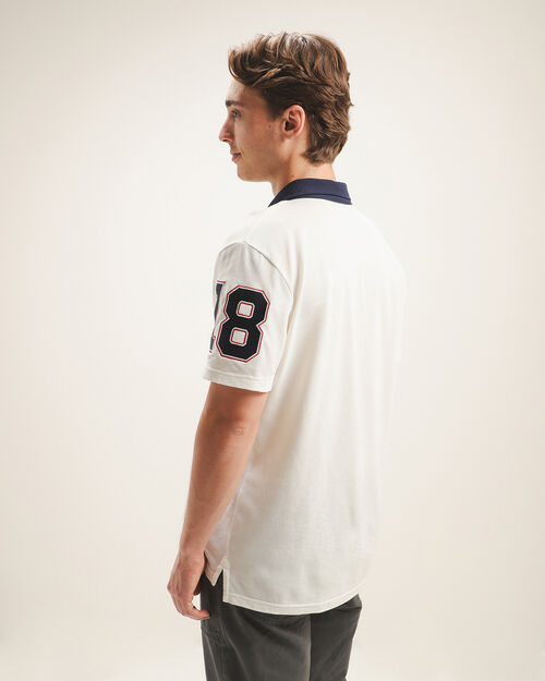 Polo Blanca Manga Corta