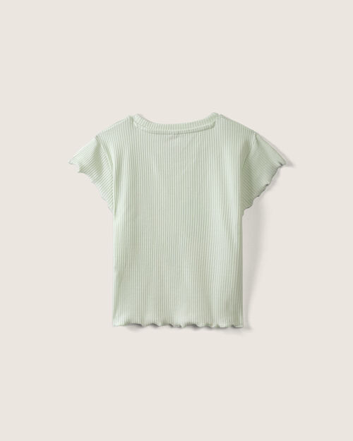 Playera Verde Con Volantes