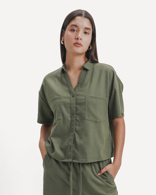Camisa Verde Lino