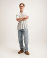 Camisa Beige Con Diseño,BLANCO HUESO