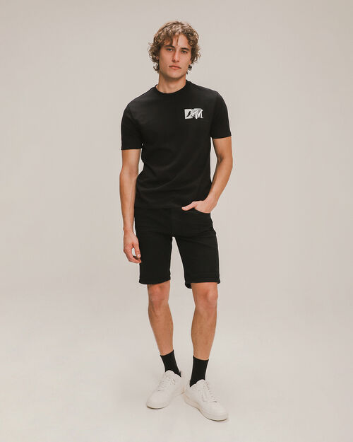 Bermuda Skinny Tapered Negra