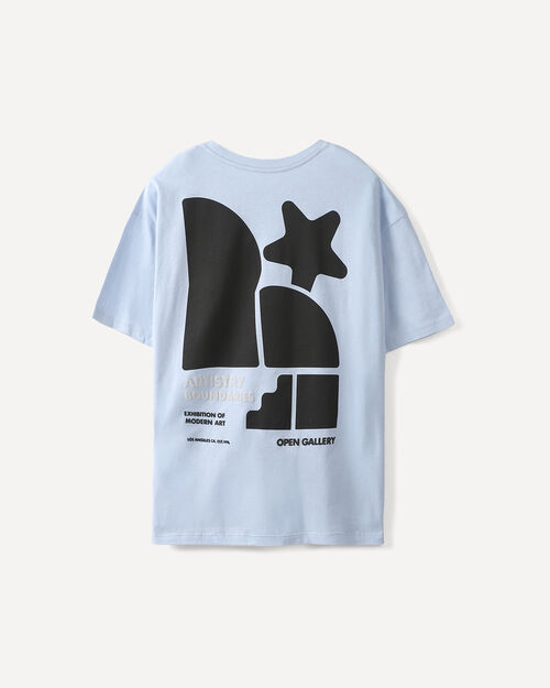 Playera Azul Con Gr&aacute;fico