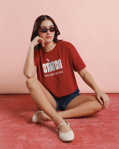 Playera Cropped Stitch