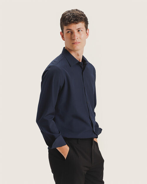 Camisa Azul Manga Larga