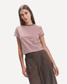 Playera Caf&eacute; Rayas,CAFE P1