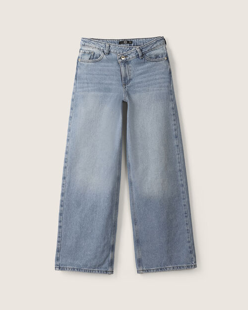 Jeans Azul Cintura Asim&eacute;trica