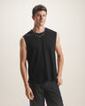 Playera Tank Blanca S&oacute;lida,NEGRO