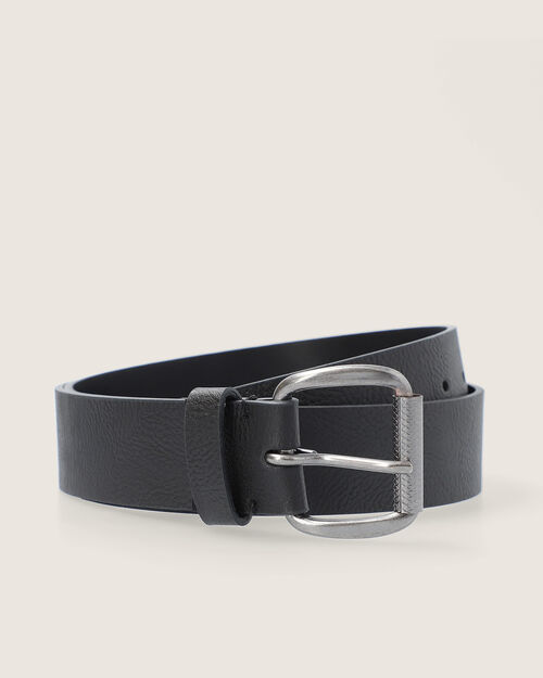 Cintur&oacute;n Negro Con Hebilla