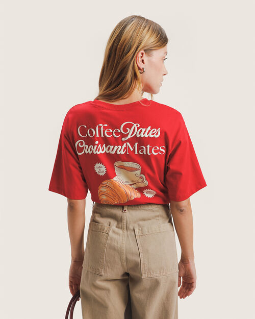 Playera Roja Con Estampado