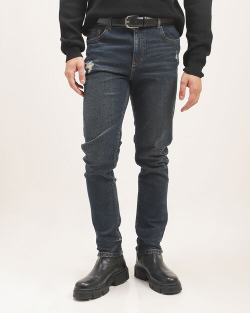 Jeans Fit Carrot Azul