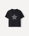Playera Negra Estrella,NEGRO