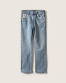 Jeans Azul Diseño Metálico,AZUL CIELO
