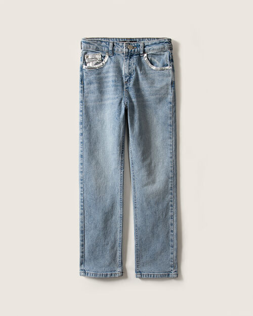 Jeans Azul Diseño Metálico