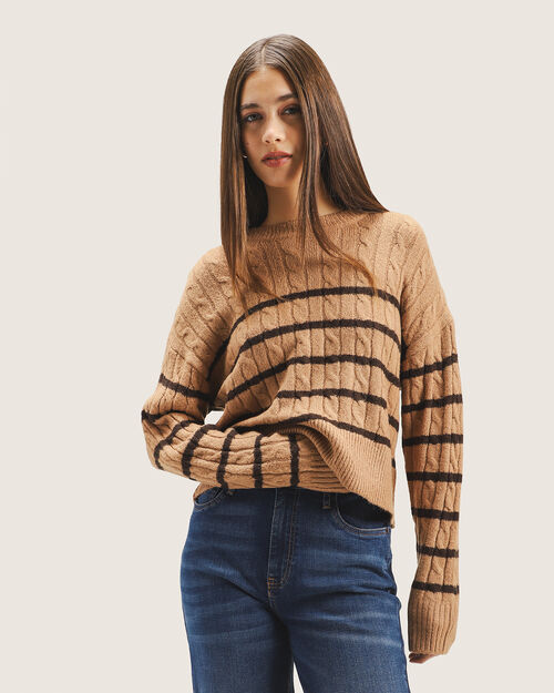 Suéter Beige Cerrado