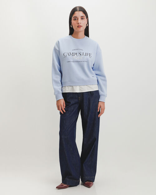 Sudadera Azul Cerrada