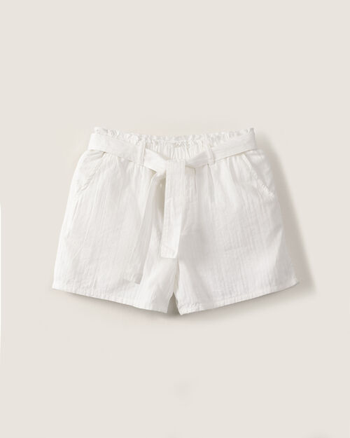 Short Blanco Volantes