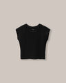 Crop Top Punto,NEGRO