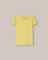 Playera Manga Corta Flores,AMARILLO