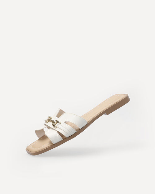 Sandalias Blancas Hebillas