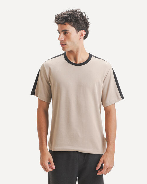 Playera Contraste Beige