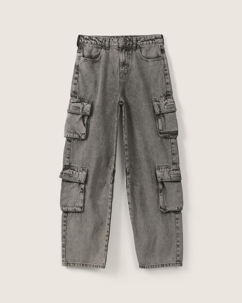 Jeans Gris Fit Barrel