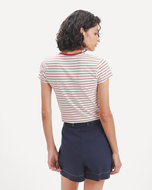 Playera Blanca Rayas