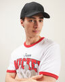 Gorra Beige Con Bordado,NEGRO