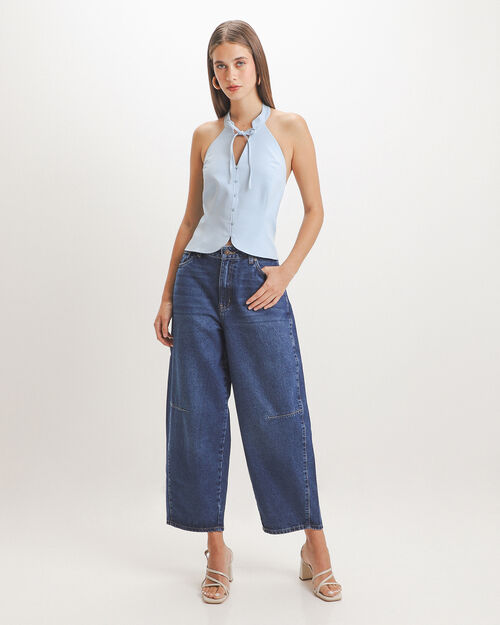Barrel Jeans Azul