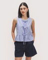 Blusa Animal Print,AZUL CIELO