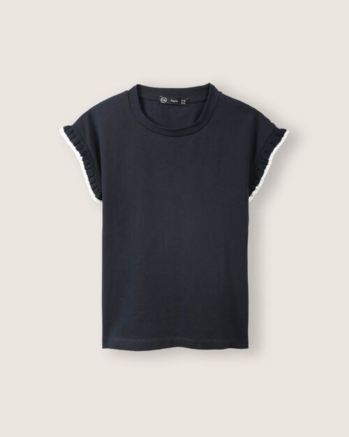 Playera Manga Corta Volantes