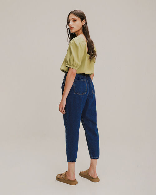Jeans Baggy Paper Bag Marino