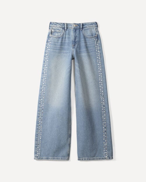 Jeans Wide Leg Estoperoles