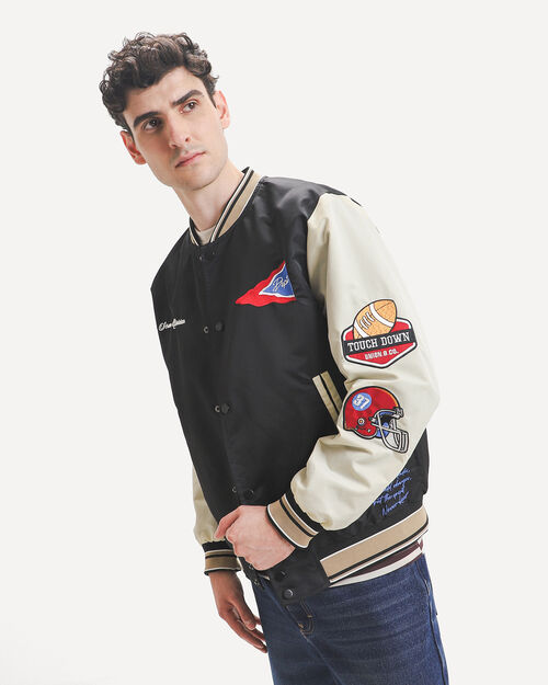 Chamarra Bomber Parches