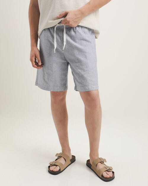 Short Azul Con Jareta