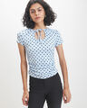 Top Azul Estampado,AZUL PASTEL