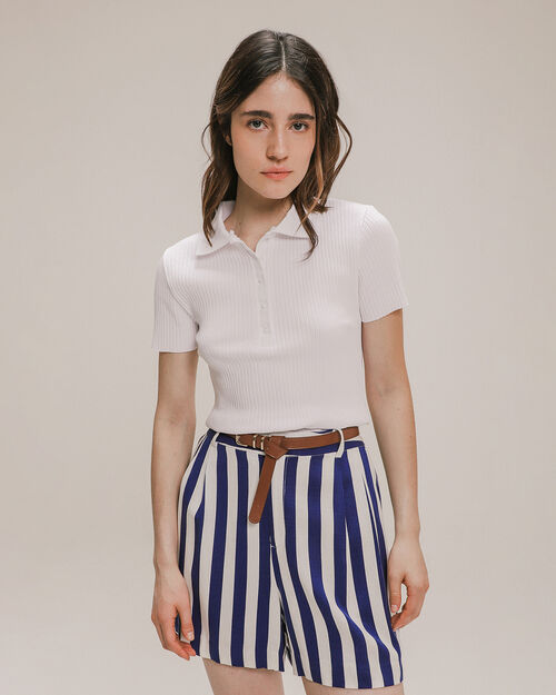 Polo Manga Corta Beige