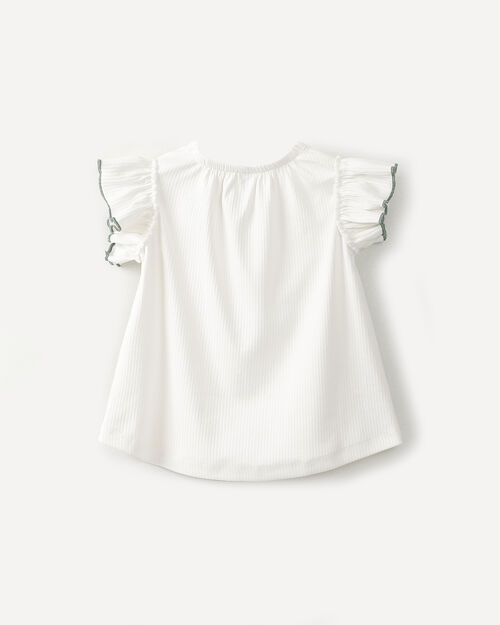 Top Blanca Con Volantes