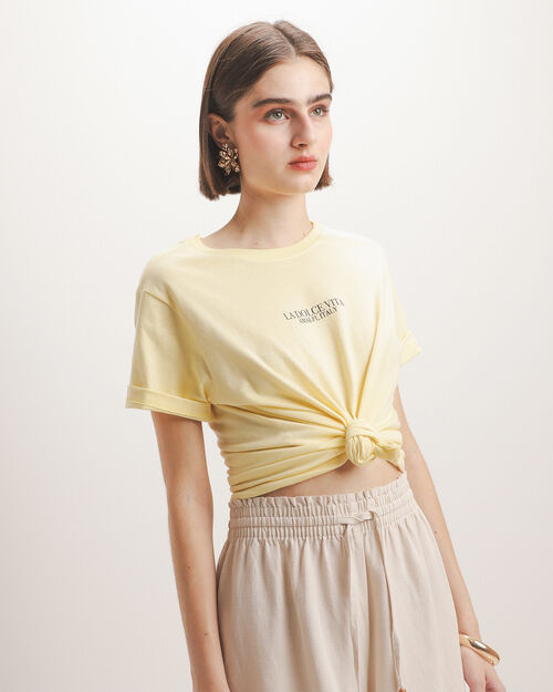 Playera Amarilla Texto