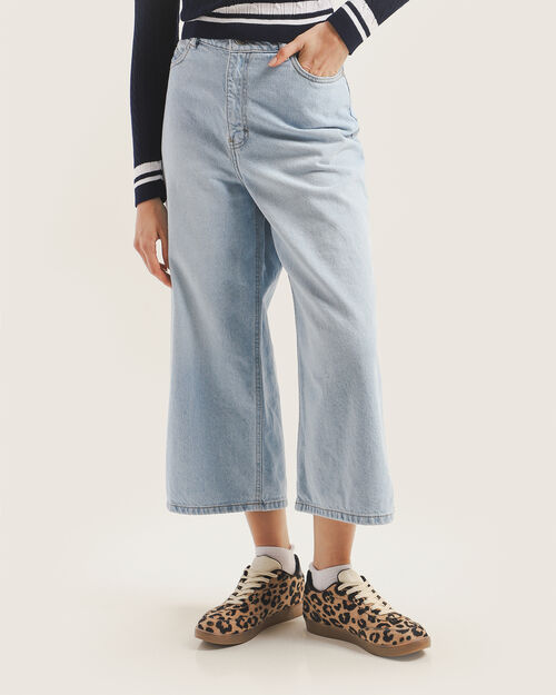 Jeans Azul Fit Culotte